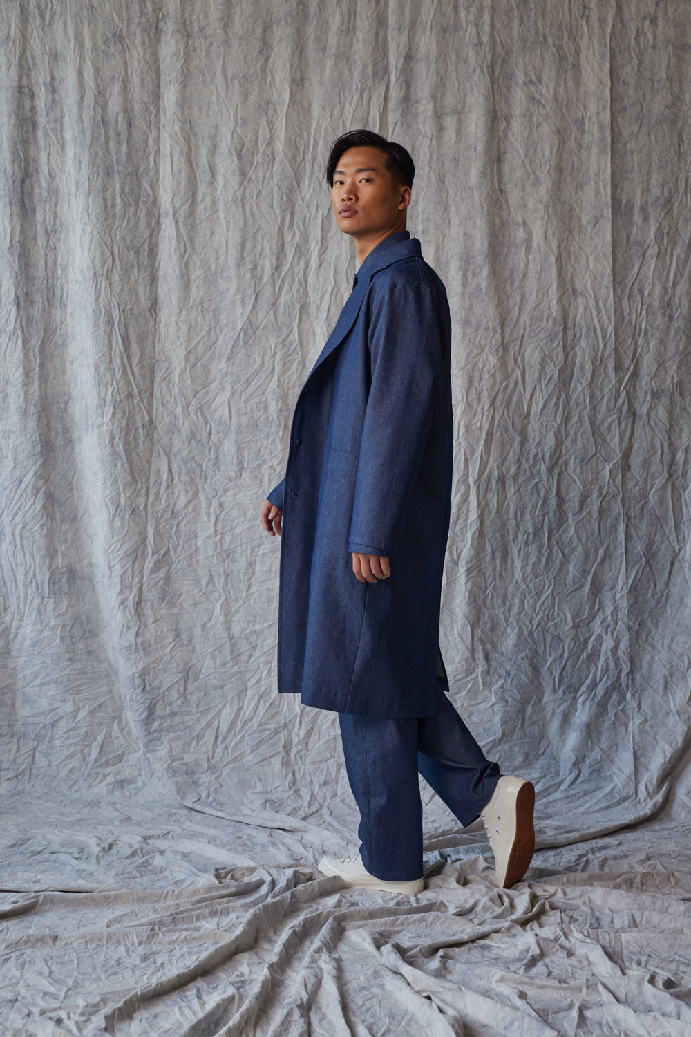 Manteau en denim bio