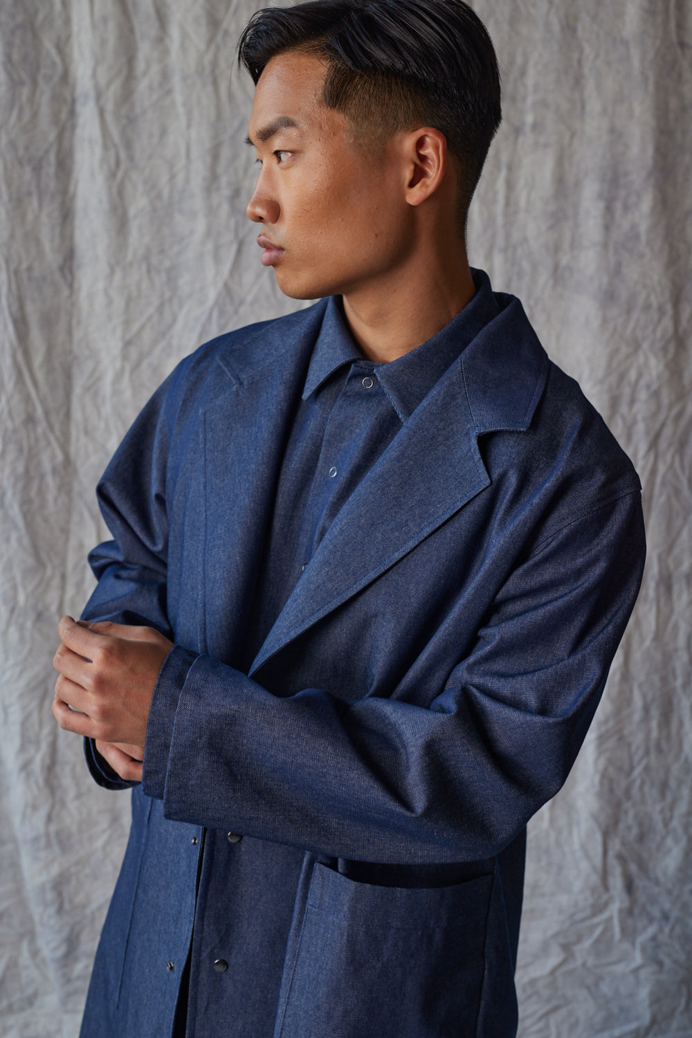 Manteau en denim bio