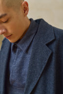Relaxed Overcoat - Blue Mix Preorder