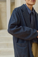 Relaxed Overcoat - Blue Mix Preorder