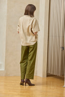 Pleated Trouser - Olive