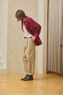 Pleated Trouser - Sand