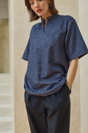 Fisherman T-Shirt - Indigo Twill
