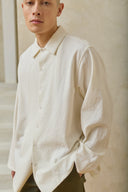 Oversized Snap Shirt - Off-White