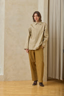 Oversized Snap Shirt - Sand