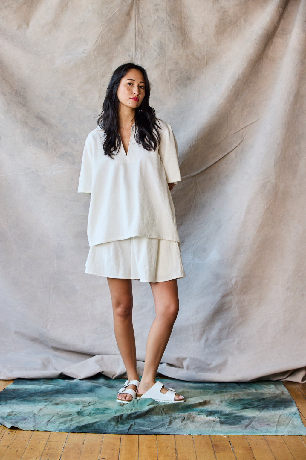 Collared Pullover - Marine