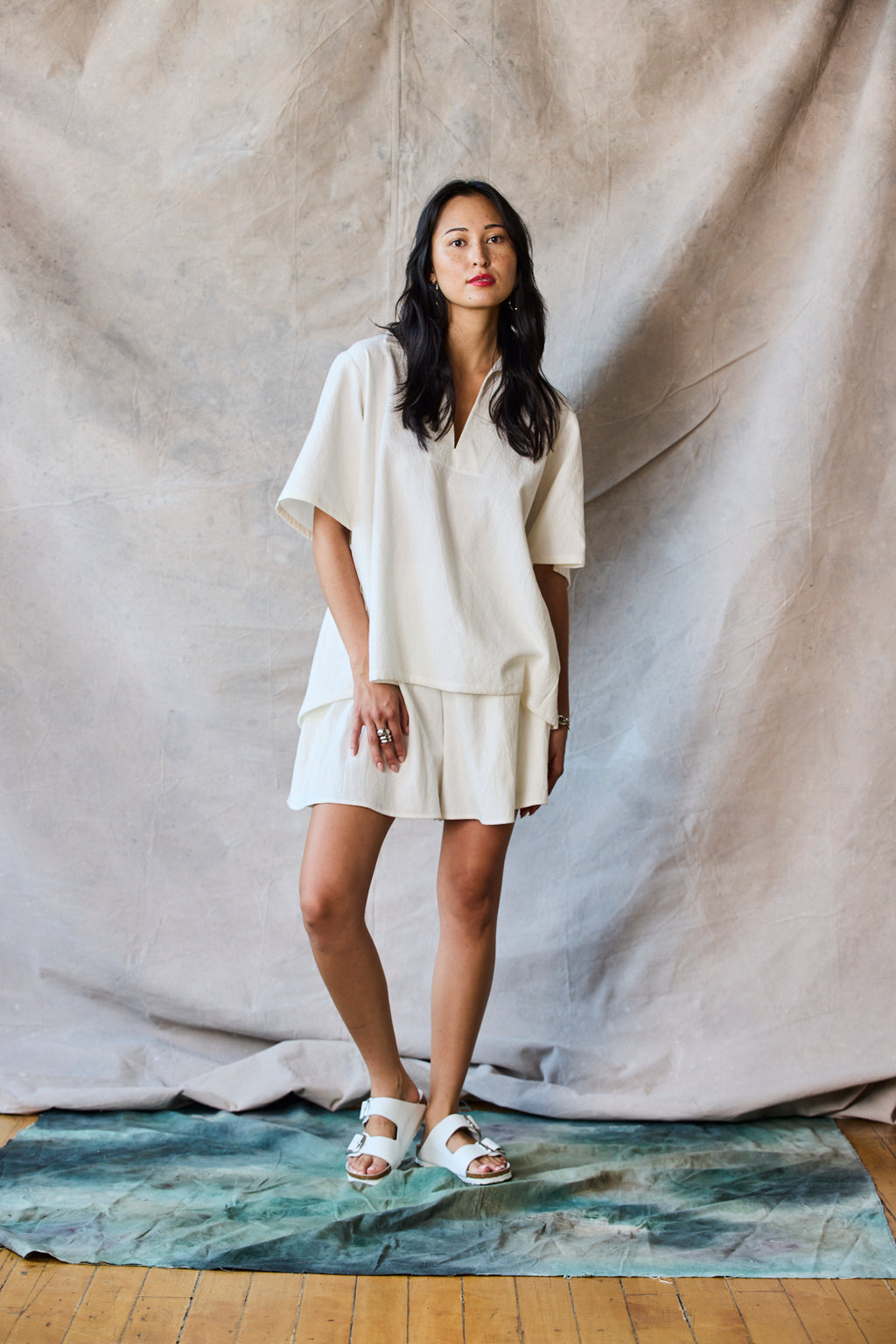 Collared Pullover - Marine