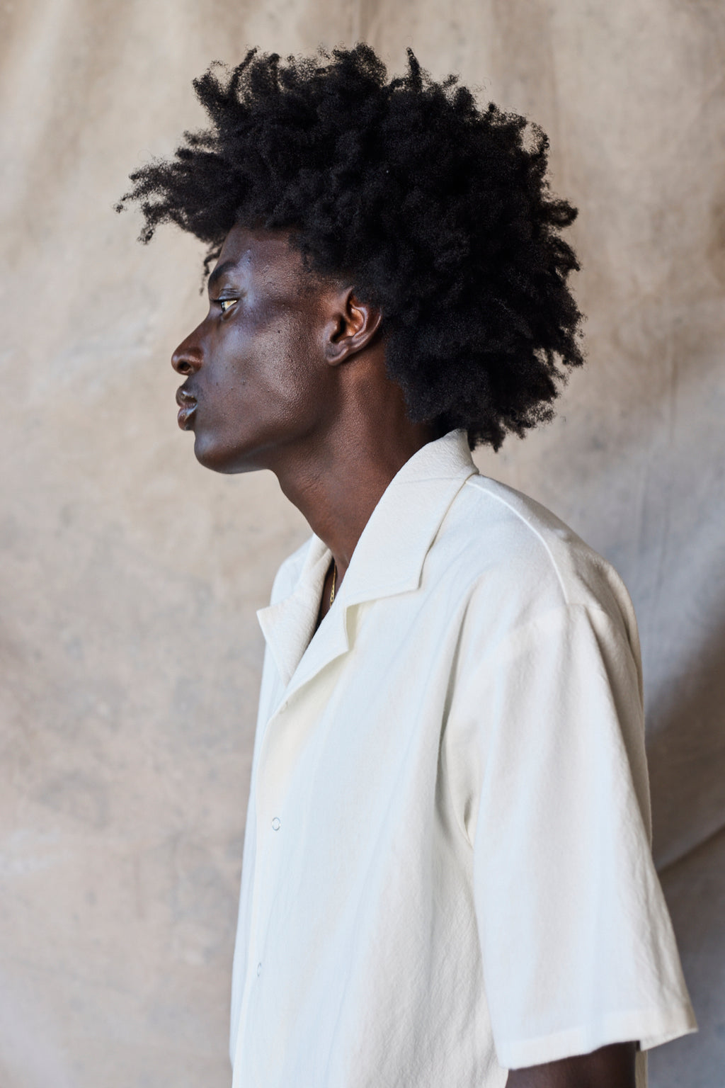 Slim Camp Collar Shirt - Marine