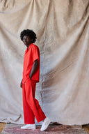 Chemise slim à col camp - Avoine