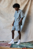 Chemise slim à col camp - Static