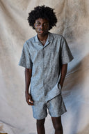 Chemise slim à col camp - Static