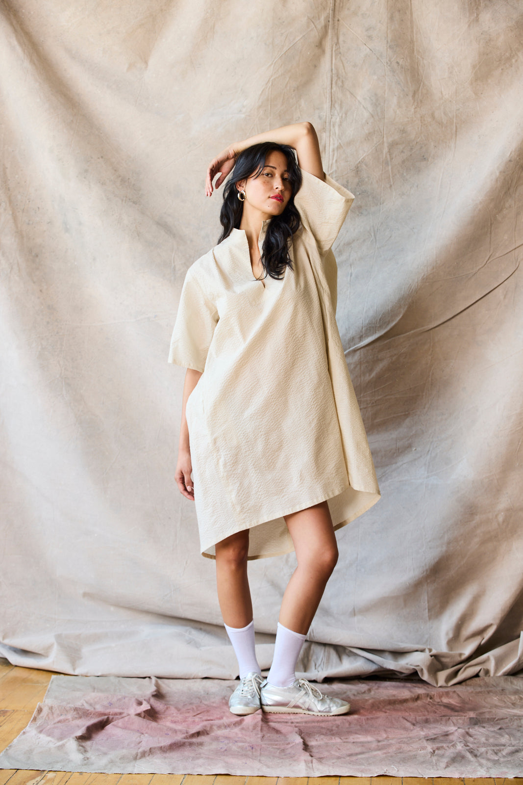 Collared Pullover Dress - Oat