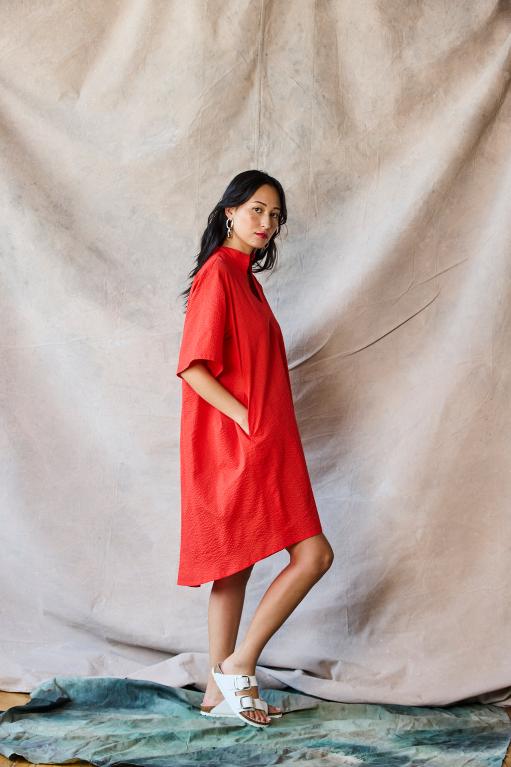 Collared Pullover Dress - Oat