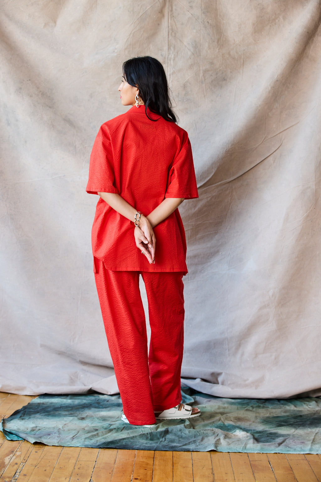 Slim Camp Collar Shirt - Oat