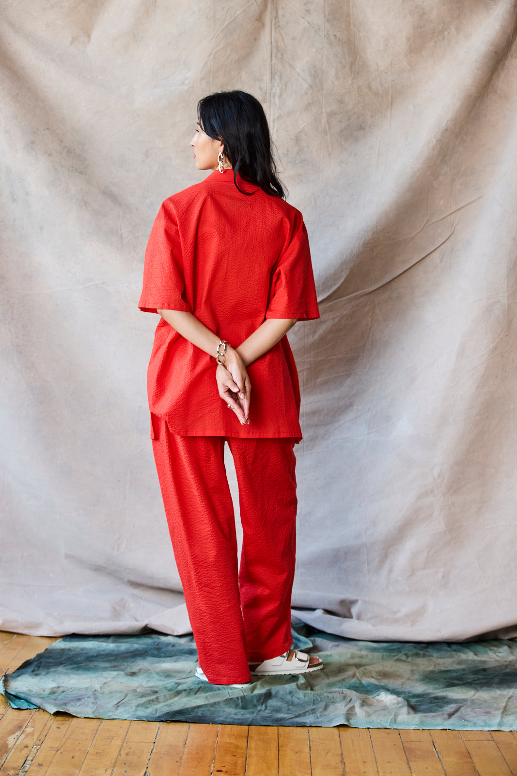 Slim Camp Collar Shirt - Oat