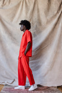 Pantalon à cordon de serrage - Tomate