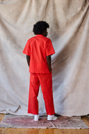 Pantalon à cordon de serrage - Tomate