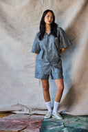 Chemise slim à col camp - Static