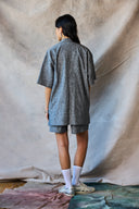 Chemise slim à col camp - Static