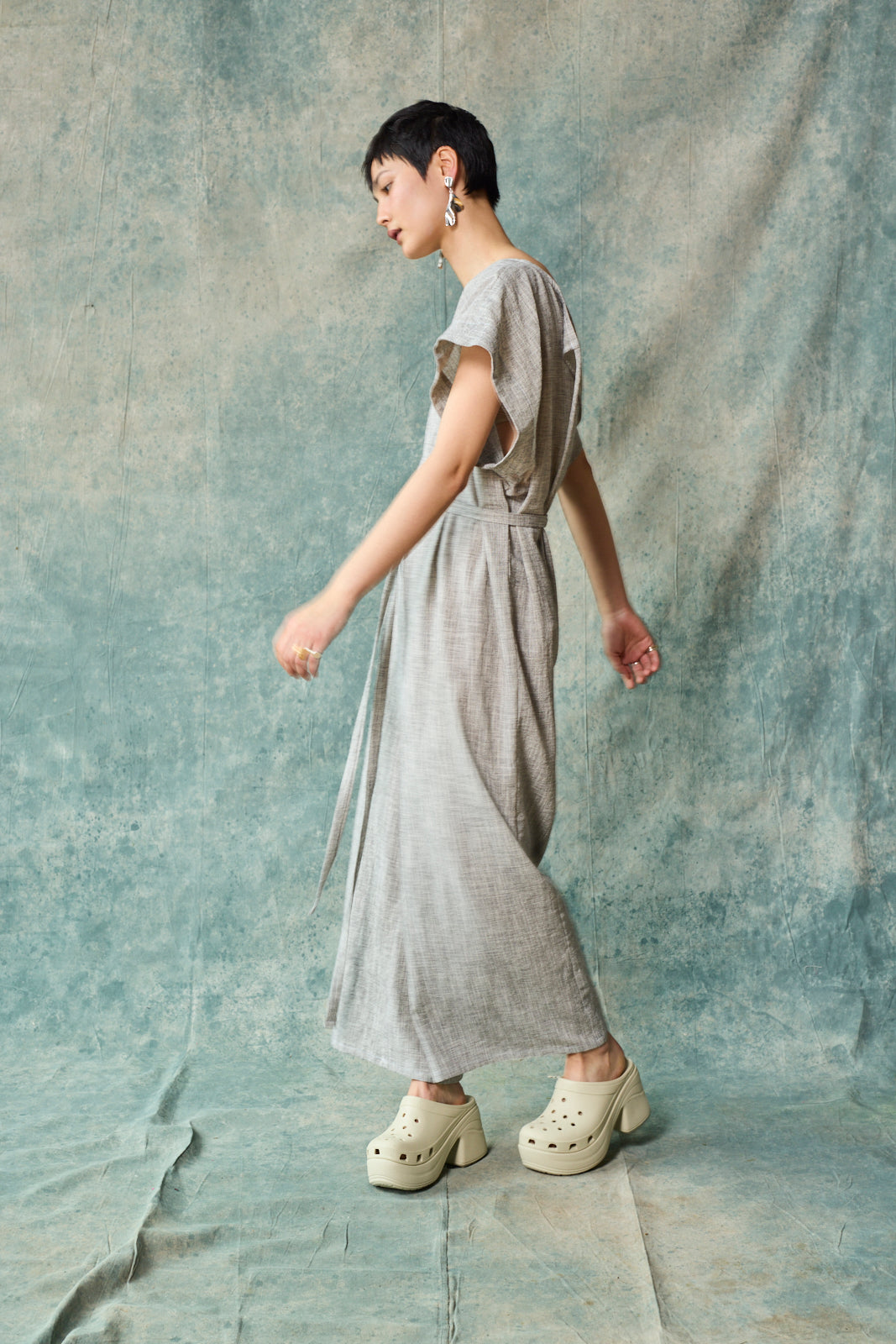 Tie Back Jumpsuit - Oyster