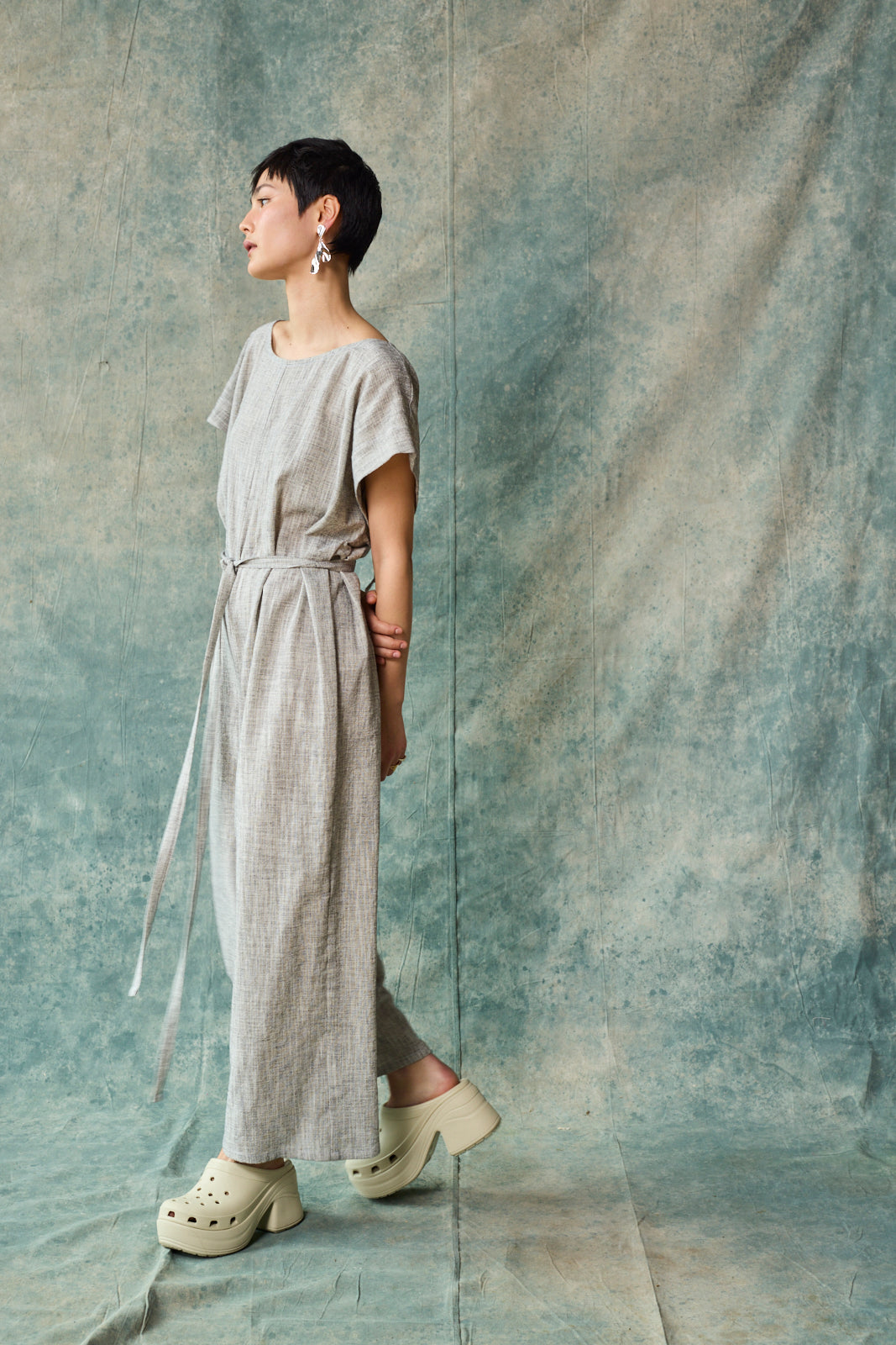 Tie Back Jumpsuit - Oyster