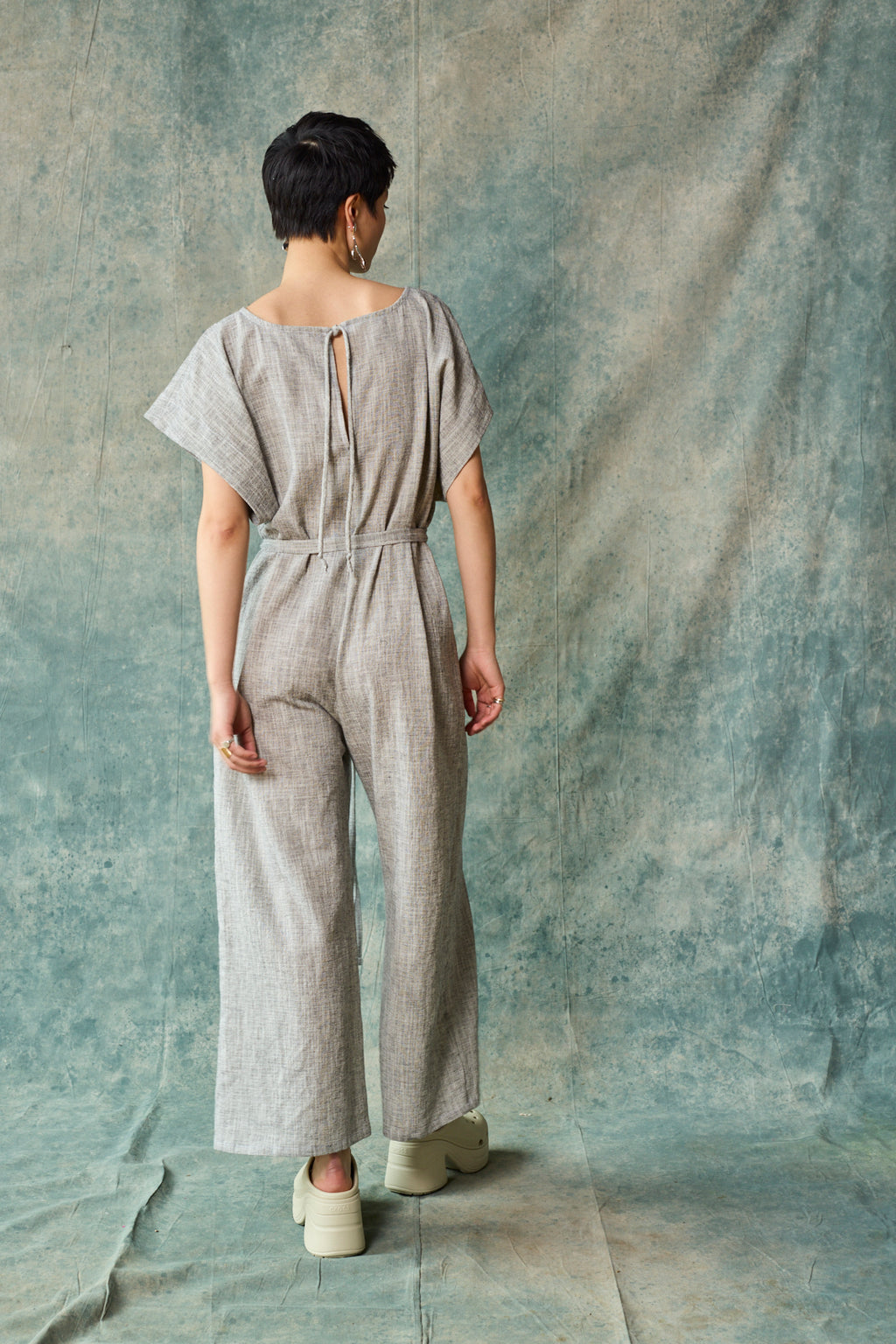 Tie Back Jumpsuit - Oyster