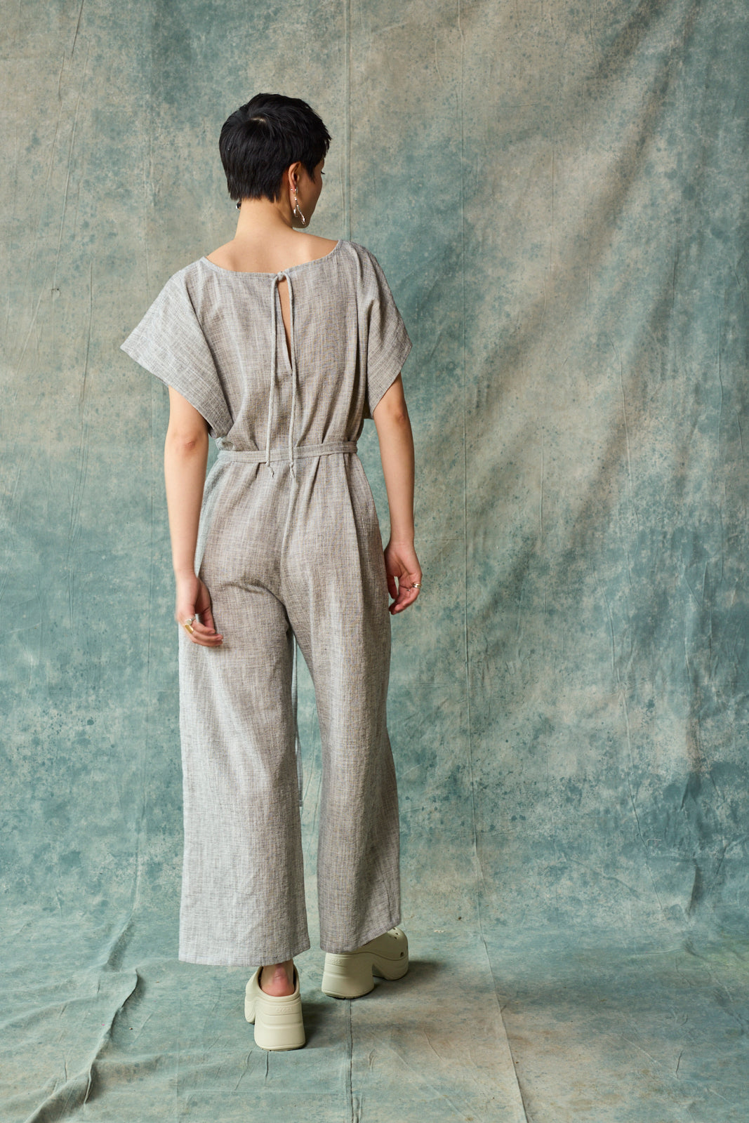 Tie Back Jumpsuit - Oyster