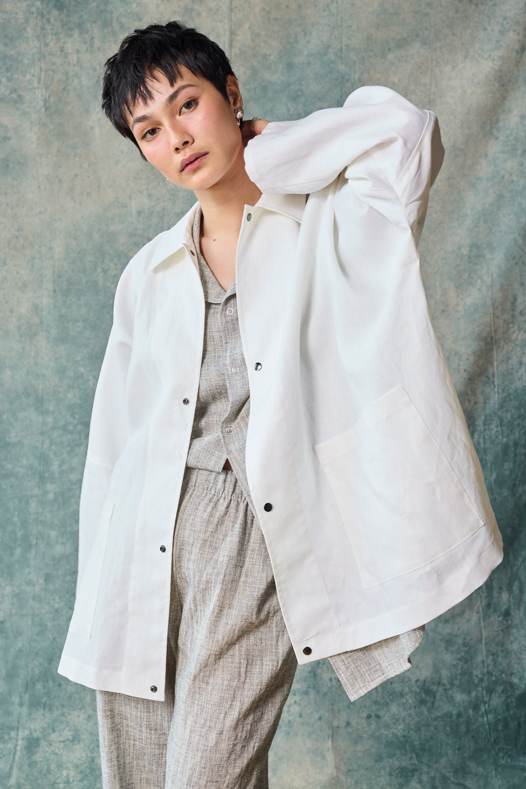 Oversized Shirt Jacket - Paper