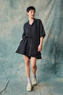 Culotte Short - Black Linen