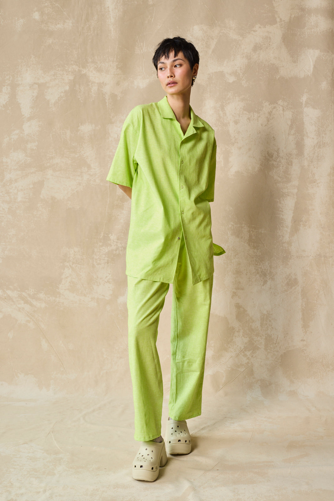 Column Pant - Lime