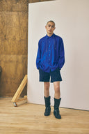 Oversized Snap Shirt - Lapis