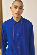 Oversized Snap Shirt - Lapis