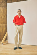 T-shirt à col croisé - Tomate