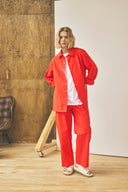 Pantalon à cordon de serrage - Tomate