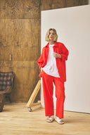 Pantalon à cordon de serrage - Tomate