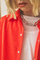 Chemise à boutons-pression oversize – Salt