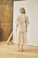 Chemise à col portefeuille - Avoine