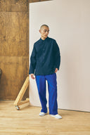 Oversized Snap Shirt - Deep Navy