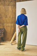 Pleated Trouser - Moss