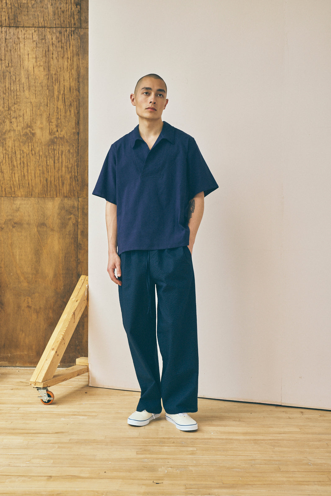 Drawstring Trouser - Deep Navy – Devlyn van Loon