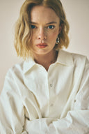 Oversized Snap Shirt - Salt