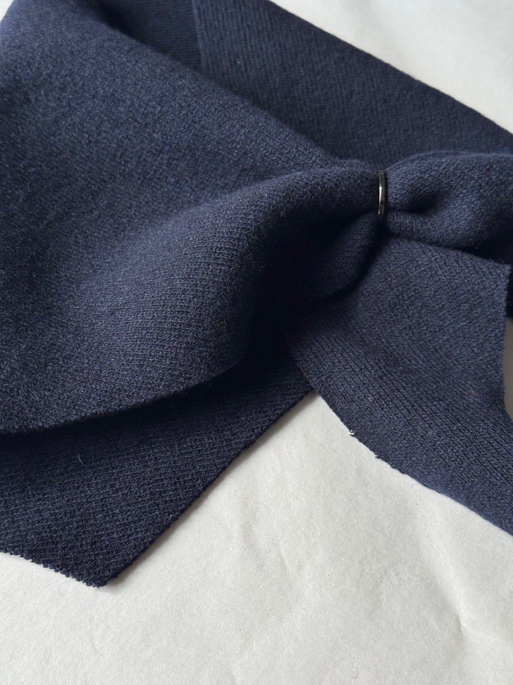 Wool Bandana Scarf - Navy