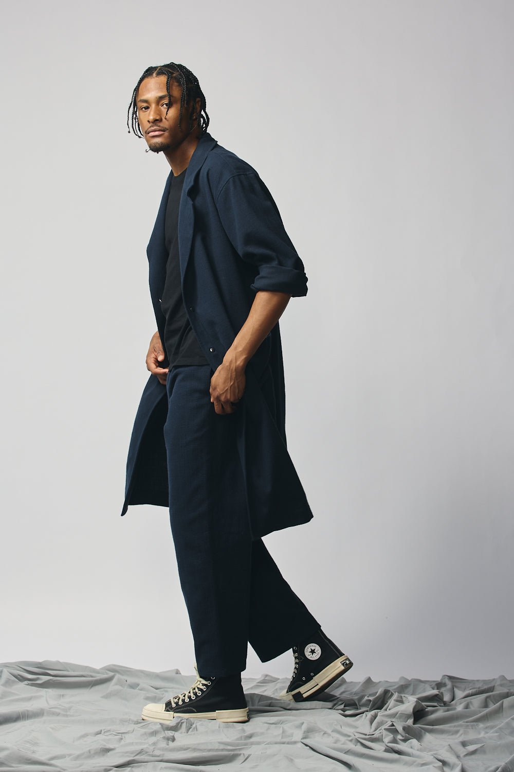 Gender-neutral Overcoat - Indigo