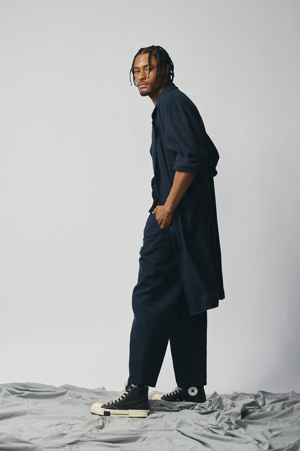 Gender-neutral Overcoat - Indigo