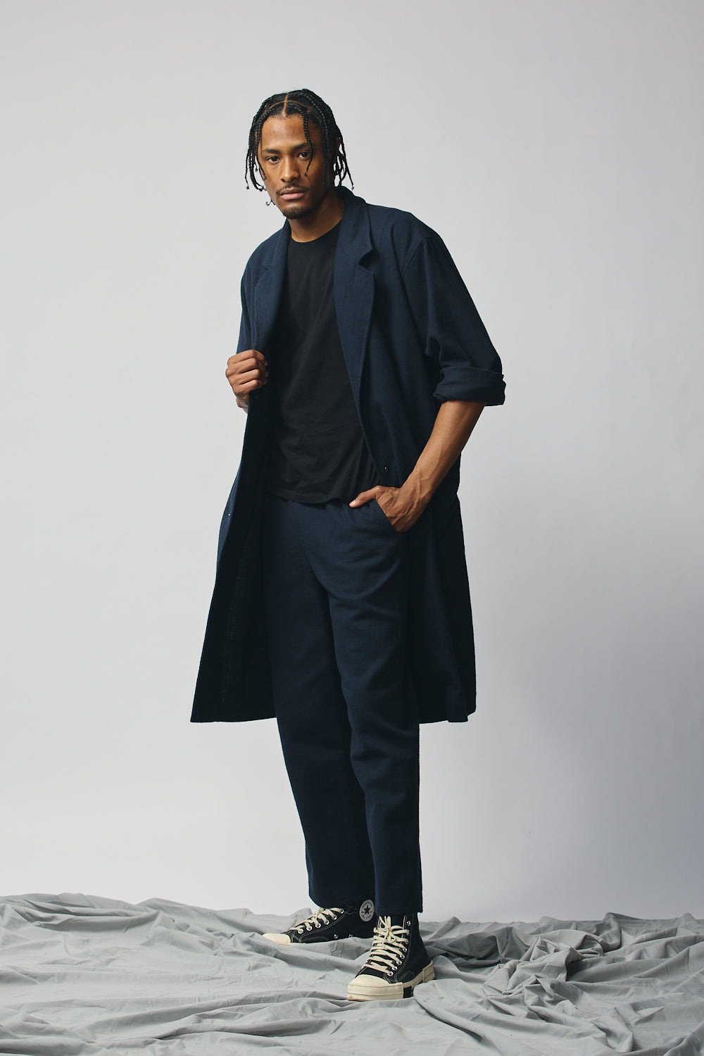 Gender-neutral Overcoat - Indigo