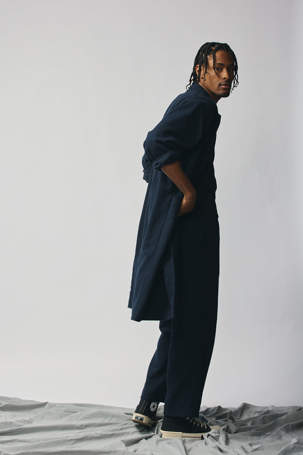 Gender-neutral Overcoat - Indigo