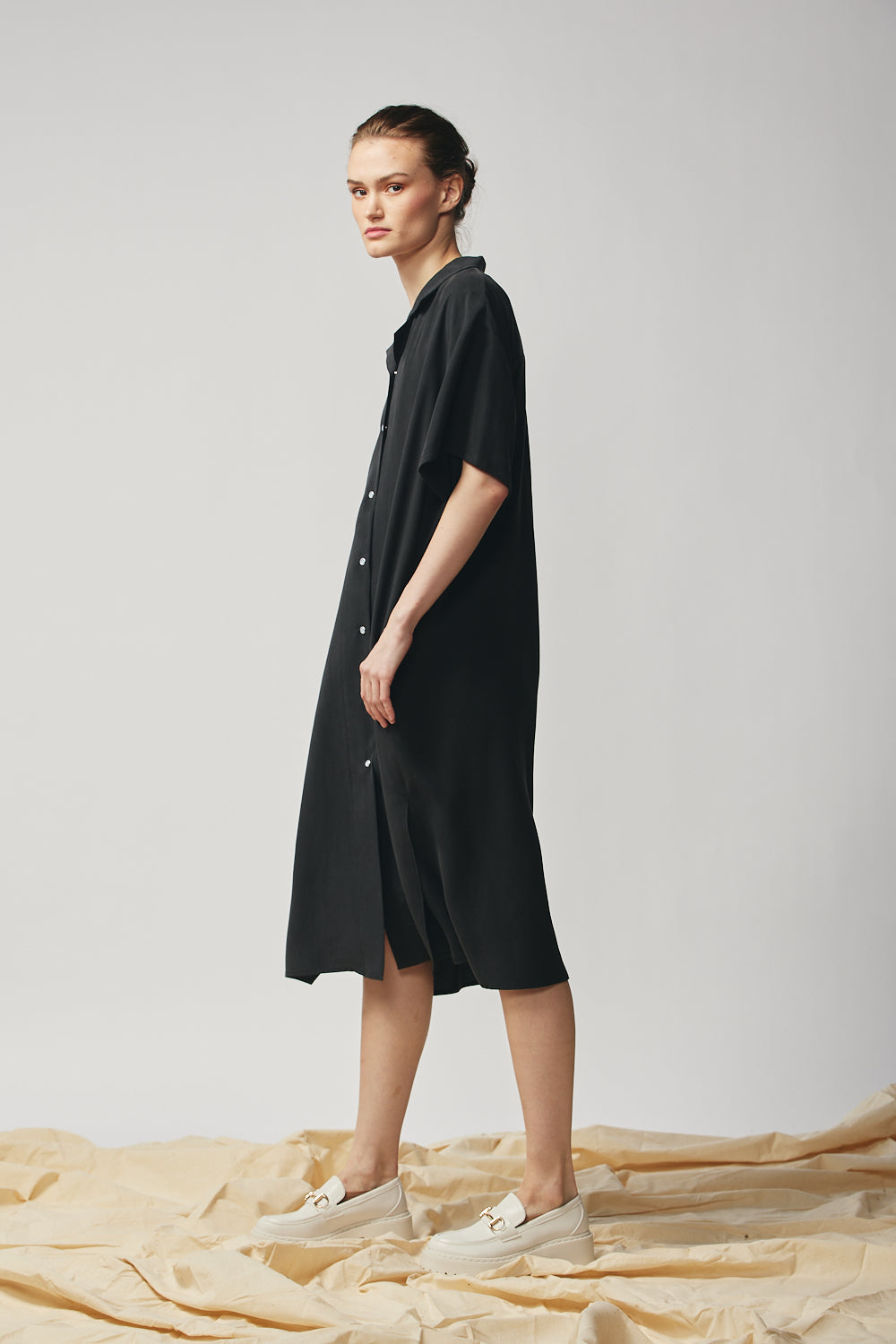 Shirtdress - Sandwashed Black