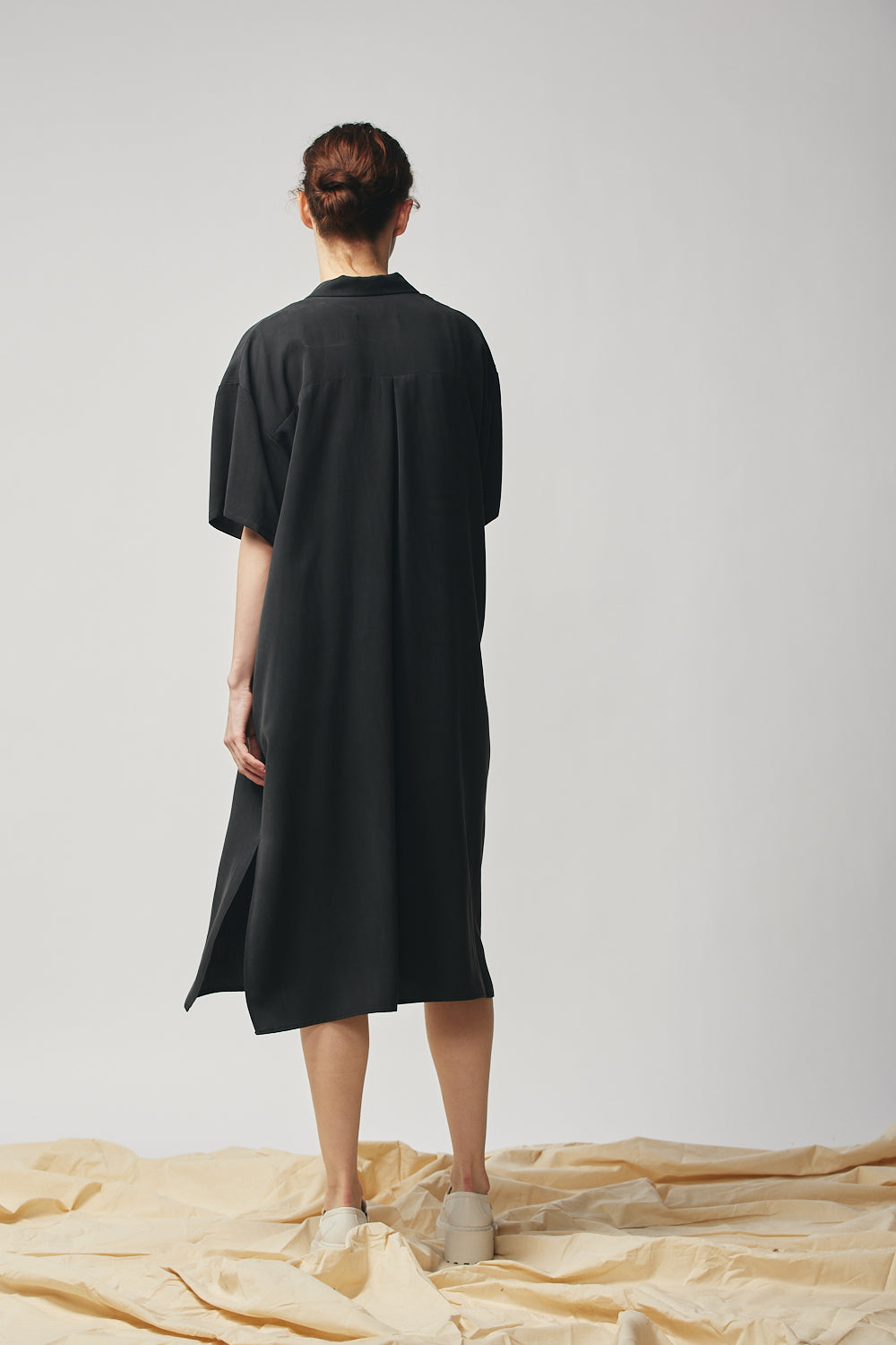 Robe chemise - Noir délavé au sable