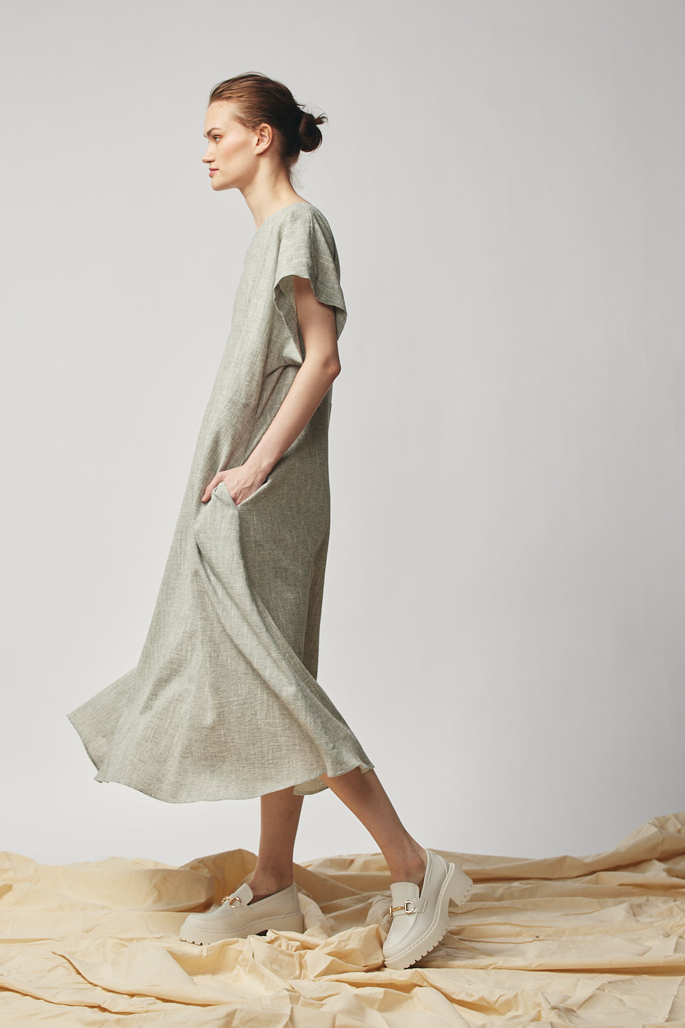 Oversized Tee Dress - Oyster