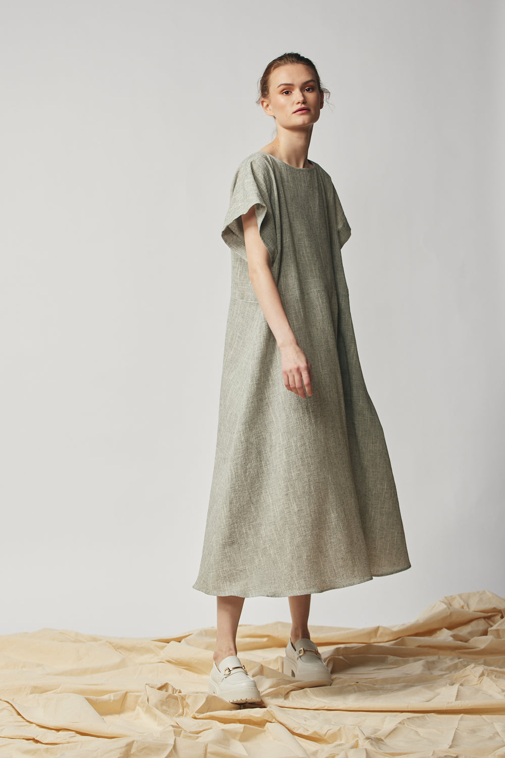 Oversized Tee Dress - Oyster